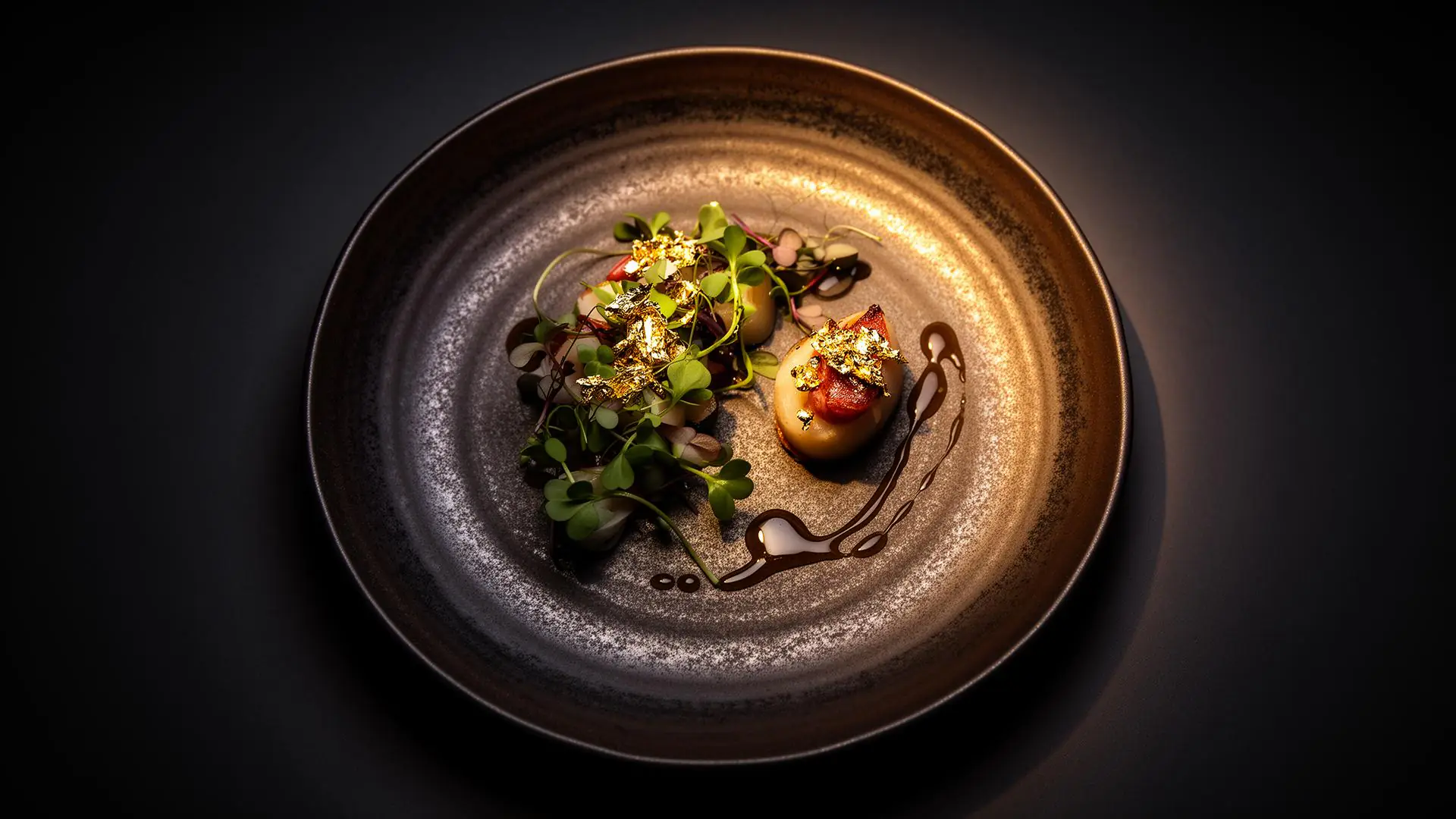 A plated course from the Gotham Hall culinary program